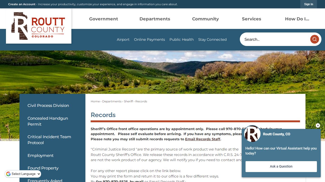 Records | Routt County, CO - Official Website